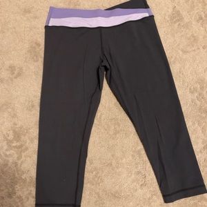 Lululemon Gray and Purple Capris